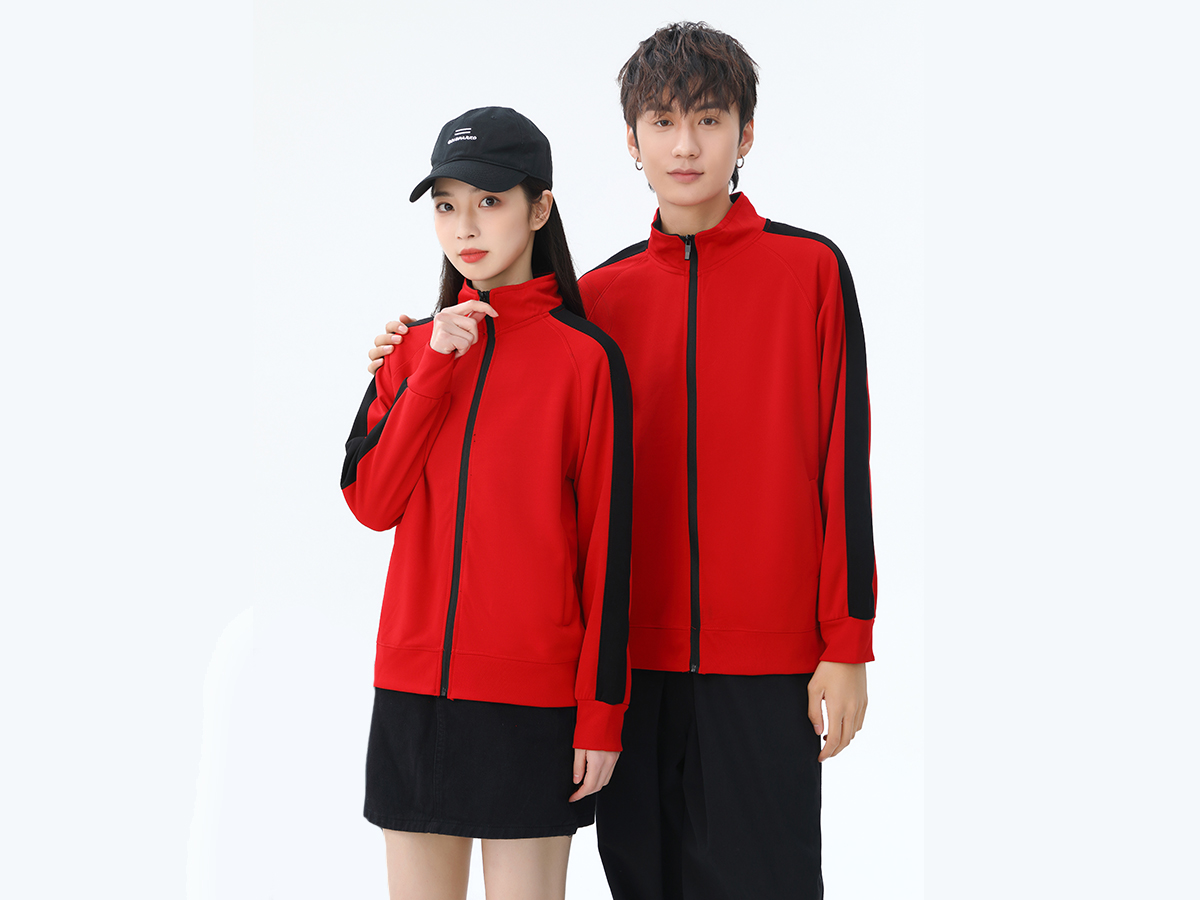 撞色立領衛(wèi)衣定制